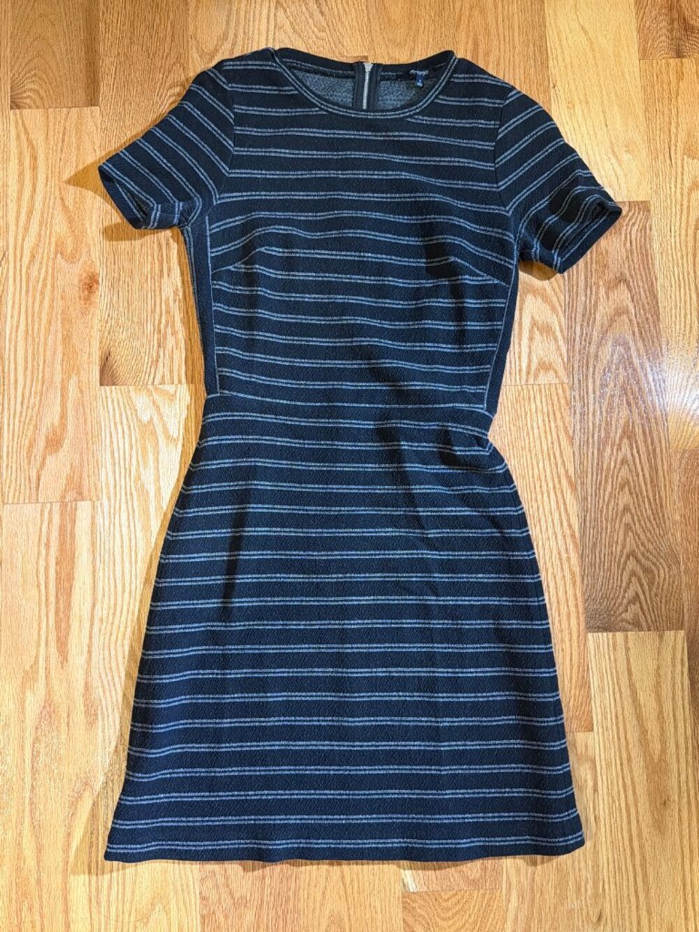 Madewell Striped Upstage Dress Size 0 True Black